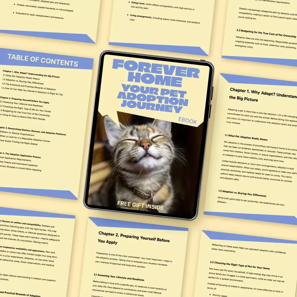 Forever Home: Your Pet Adoption Journey | Step-by-Step Ebook Guide to the Pet Adoption Process for New & Future Pet Parents