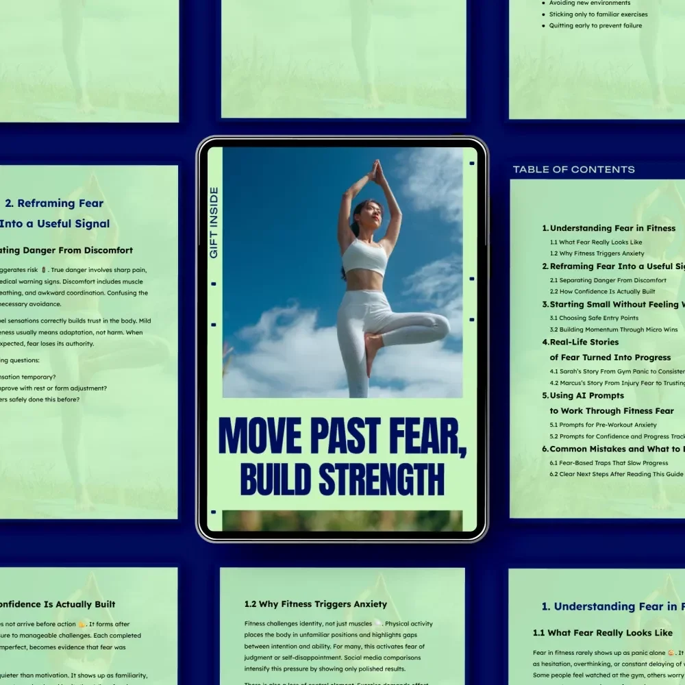 Move Past Fear, Build Strength – Fitness Fear Guide for Confidence, Gym Anxiety, Mental Strength & Consistent Progress (Digital Download)
