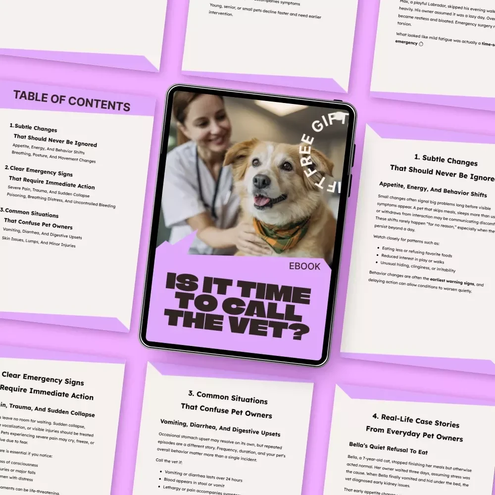 Is It Time to Call the Vet? | Practical eBook Guide for Pet Owners Wondering When to Call the Vet