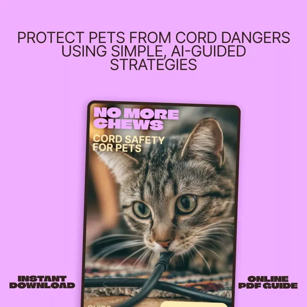 No More Chews: Cord Safety for Pets | Pet-Proof Your Home Guide for Dogs & Cats | Digital Download