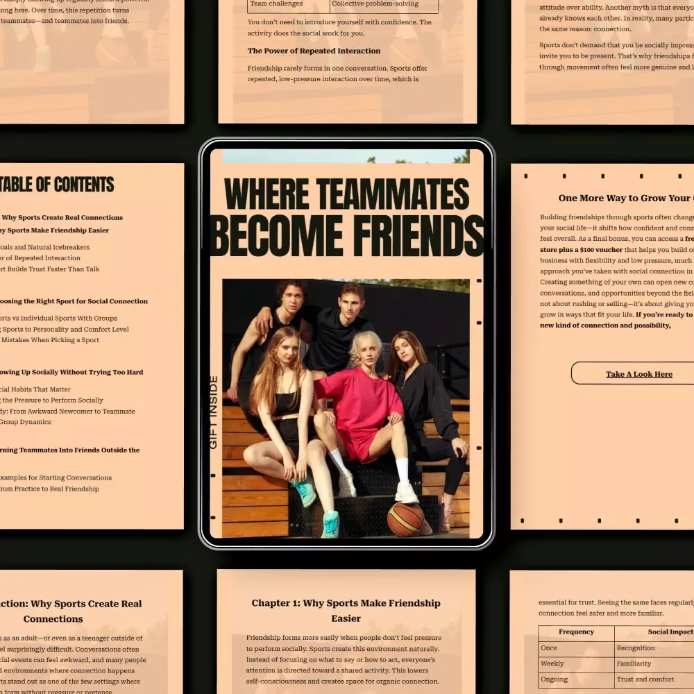 Where Teammates Become Friends: The Ultimate eBook on Making Friends Through Sports, Team-Building Guide, and Social Connection Tips