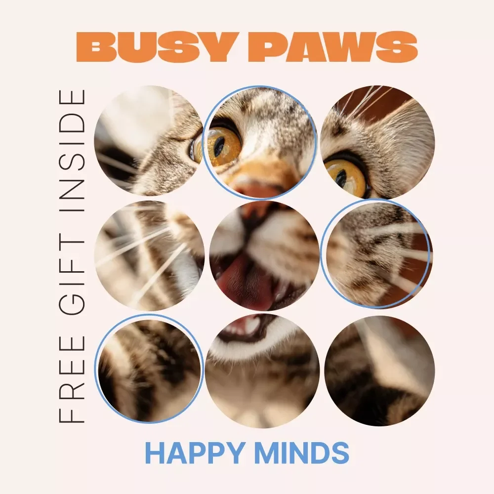 Busy Paws, Happy Minds – A Practical eBook Guide to Mental Stimulation Toys for Cats | Enrichment Ideas for Curious Cats