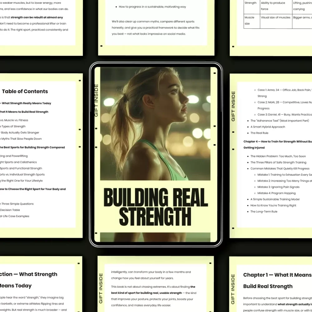 Building Real Strength – eBook Guide to Choosing the Best Sport for Building Strength, Sustainable Training & Injury-Free Progress