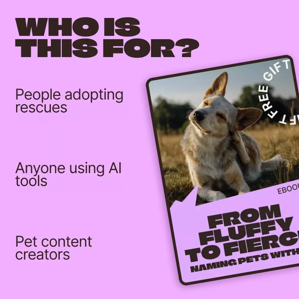 From Fluffy to Fierce: Naming Pets with AI – Smart, Creative Pet Naming Guide Using an ai pet name generator | Digital Ebook Download
