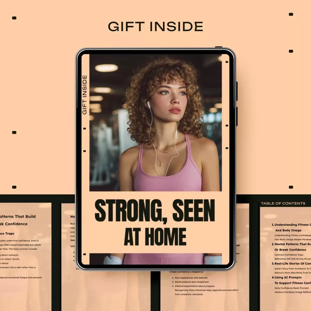 Strong, Seen, At Home – Fitness Confidence & Body Image Guide | At-Home Wellness Mindset eBook | Digital Download
