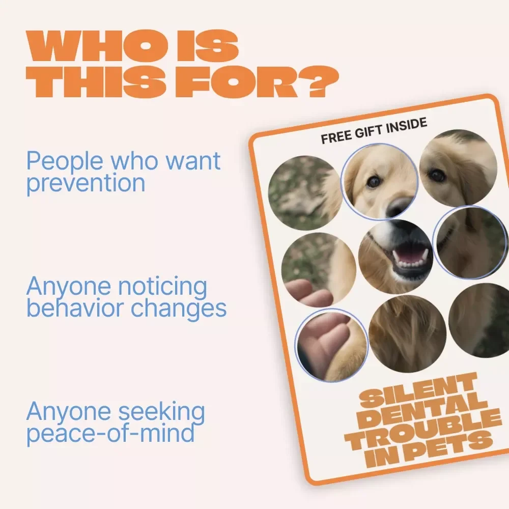 Silent Dental Trouble in Pets | eBook Guide to Early Detection, Vet-Backed Insights & pet dental problems signs Checklist