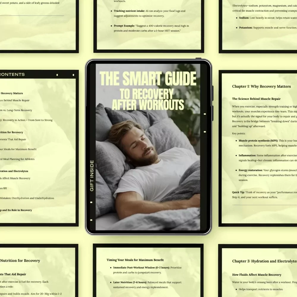 The Smart Guide to Recovery After Workouts | Ebook on Muscle Soreness Normal or Injury | Fitness Recovery, Nutrition, Sleep & Mobility Guide