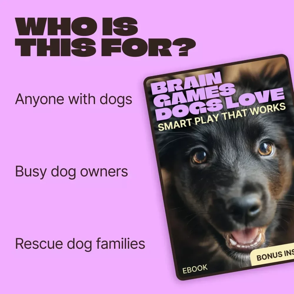 Brain Games Dogs Love, Smart Play That Works | eBook Guide to Mental Stimulation Toys for Dogs & Easy Brain Games