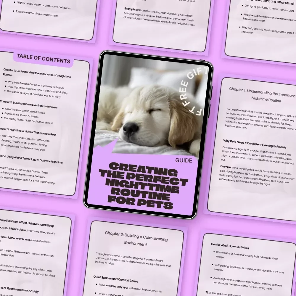 Creating the Perfect Nighttime Routine for Pets – Calm Evening Guide for Better Sleep, Behavior & Stress-Free Nights | Digital Download