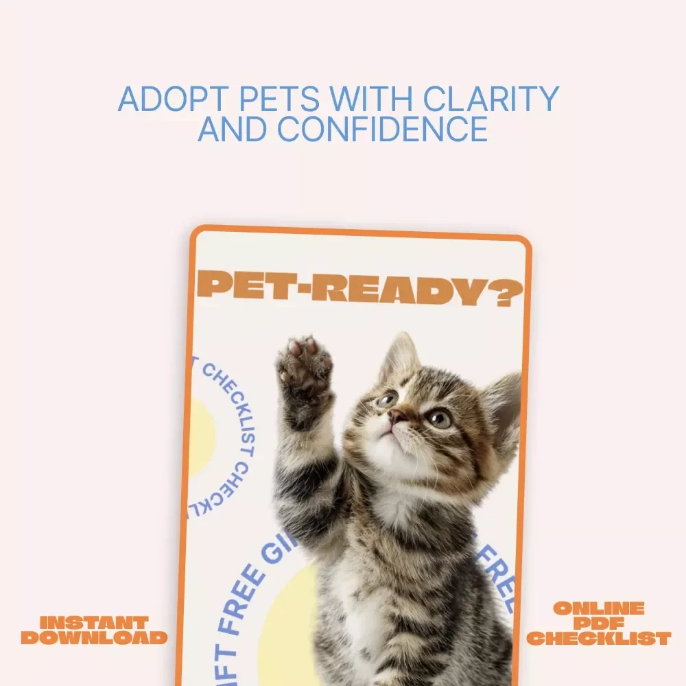 Pet-Ready? AI Adoption Readiness Check Checklist | Smart Pet Adoption Planner & Lifestyle Prep Guide | Digital Download