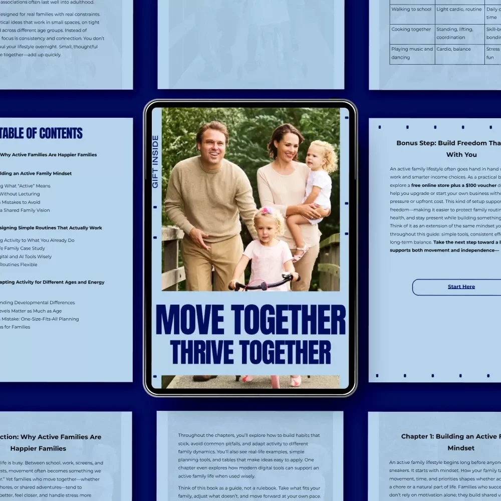 Move Together Thrive Together: Active Family Lifestyle Tips eBook for Building Joyful, Healthy, and Engaged Families