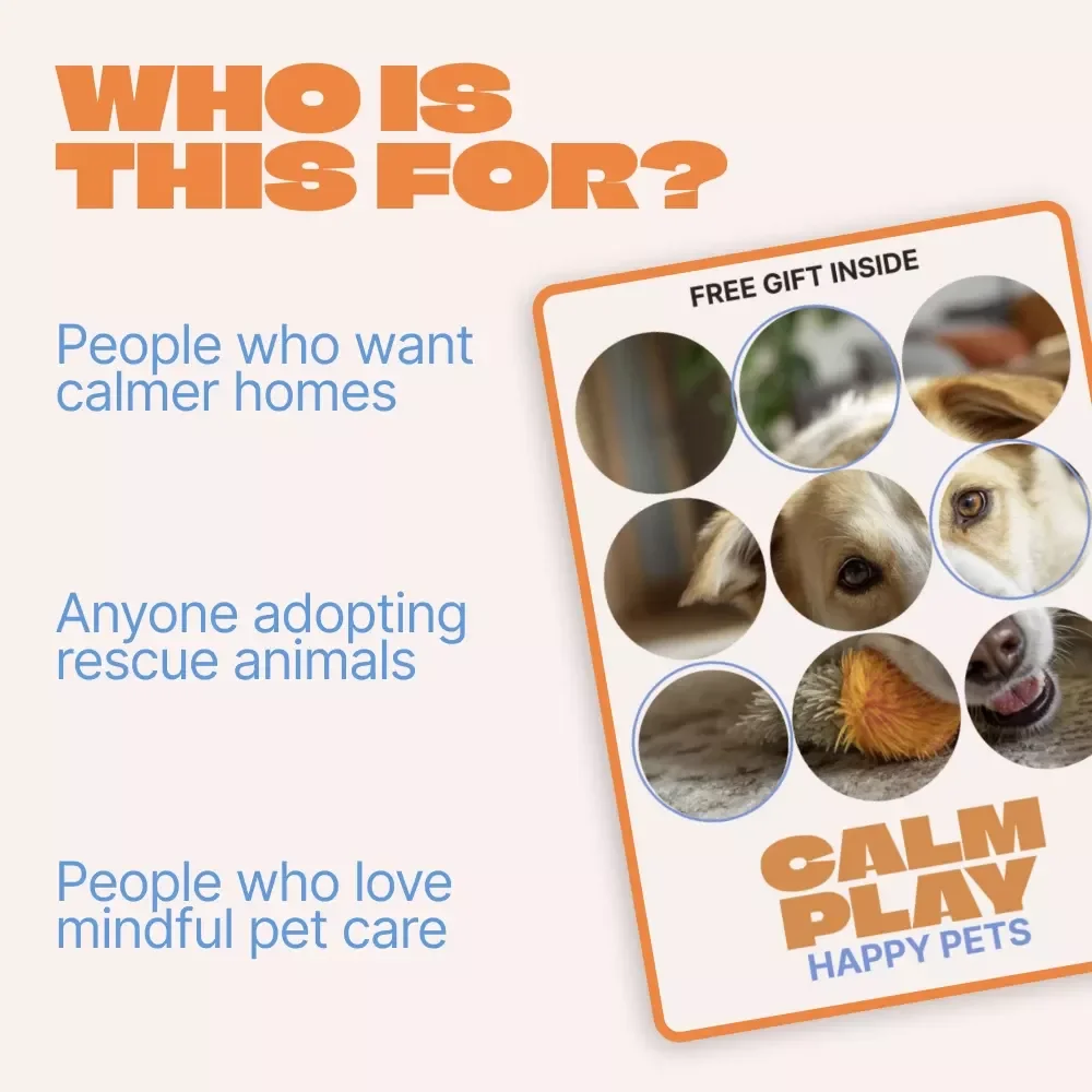 Calm Play, Happy Pets – Ebook Guide to Toys That Reduce Pet Anxiety | Stress-Relief Play for Dogs & Cats | Digital Download