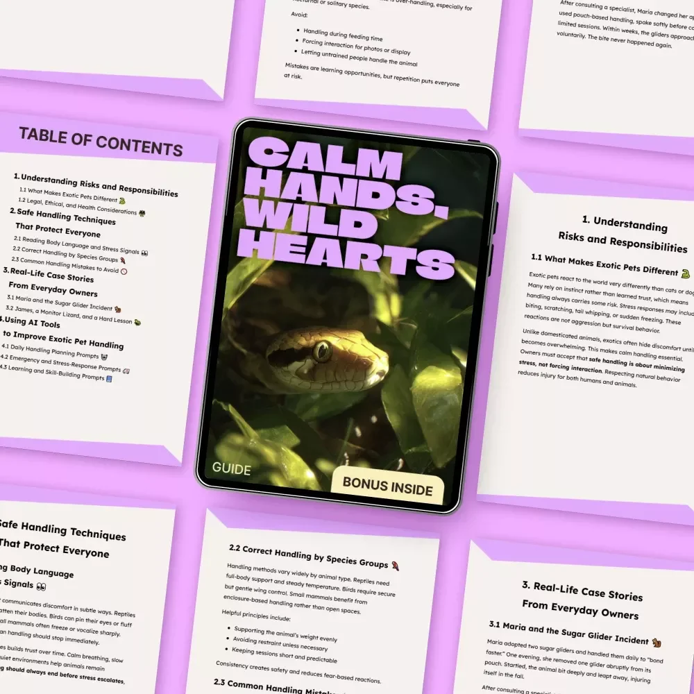 Calm Hands, Wild Hearts – A Practical Guide to Safe Handling Exotic Pets for Confident, Responsible Owners