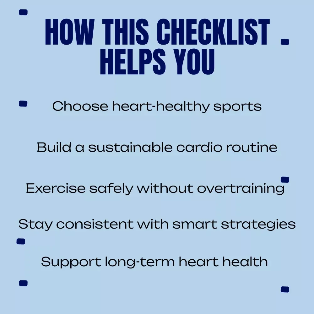 Heart-Strong Sports Checklist – Heart Health Sports Guide, Cardio Fitness Planner, Active Lifestyle eBook, Digital Download