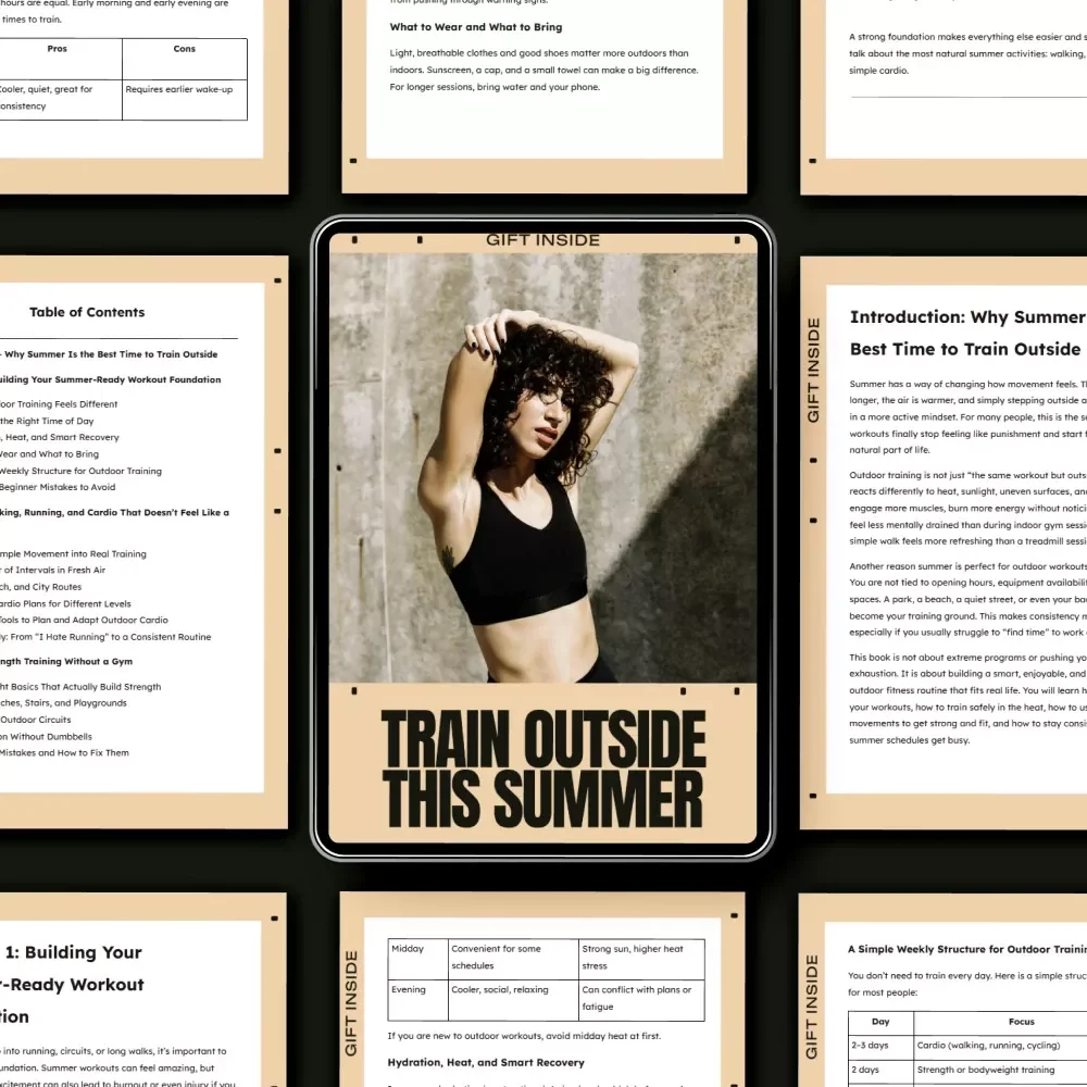 Train Outside This Summer | Outdoor Fitness eBook Guide for outdoor workouts for summer, Bodyweight Training, Cardio & Fat Loss