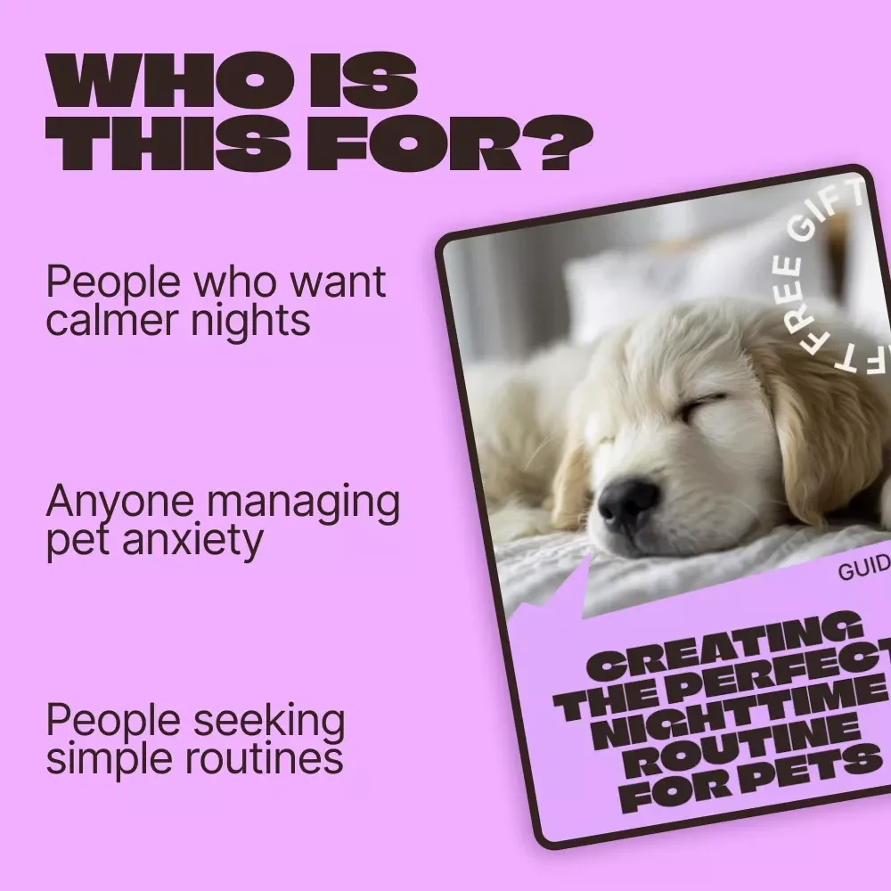 Creating the Perfect Nighttime Routine for Pets – Calm Evening Guide for Better Sleep, Behavior & Stress-Free Nights | Digital Download