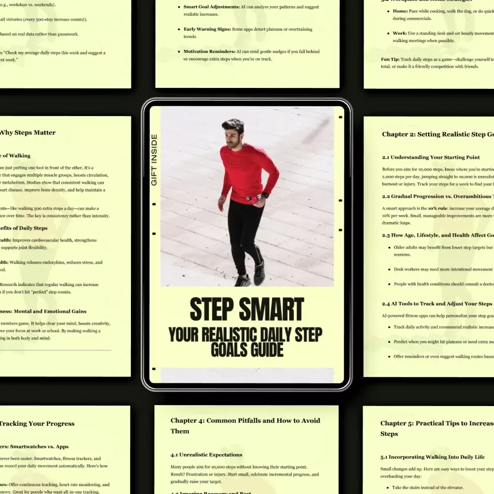 Step Smart: Your Realistic Daily Step Goals Guide | Ebook for Building Sustainable Walking Habits & Smarter Fitness Progress