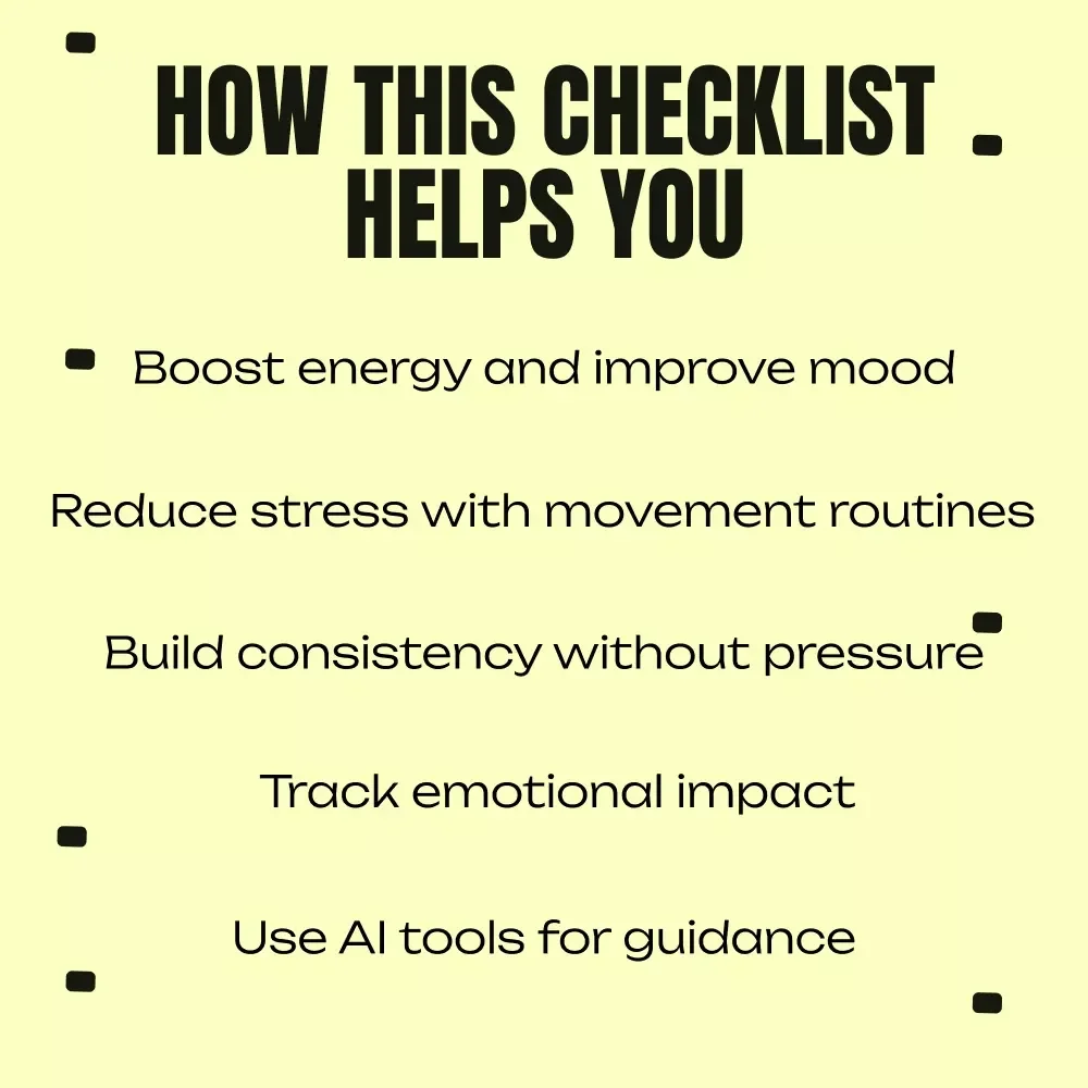 Move Your Mood: Digital Download Guide, eBook & Checklist for Boosting Energy, Mental Wellness & Feel-Good Movement Routine