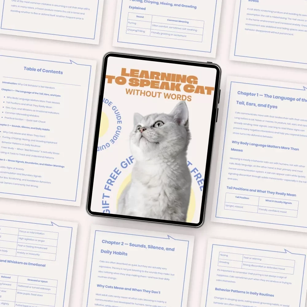Learning to Speak Cat Without Words – Practical Guide to Understanding Cat Behavior Signals, Decode Feline Body Language, Stress Signs & Daily Communication