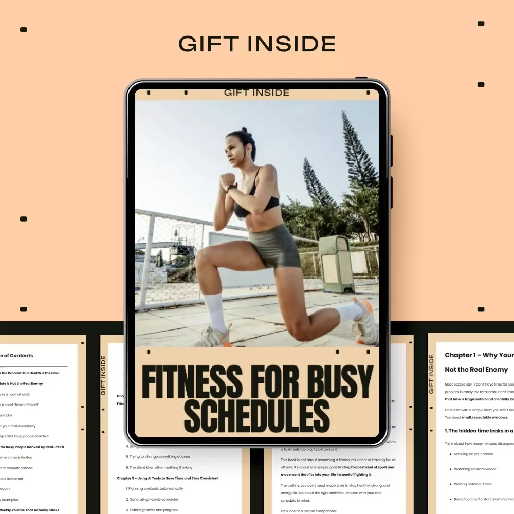 Fitness for Busy Schedules – Practical eBook Guide to the Best Sport for Busy Schedule, Simple Weekly Routines & Time-Efficient Fitness for Real Life
