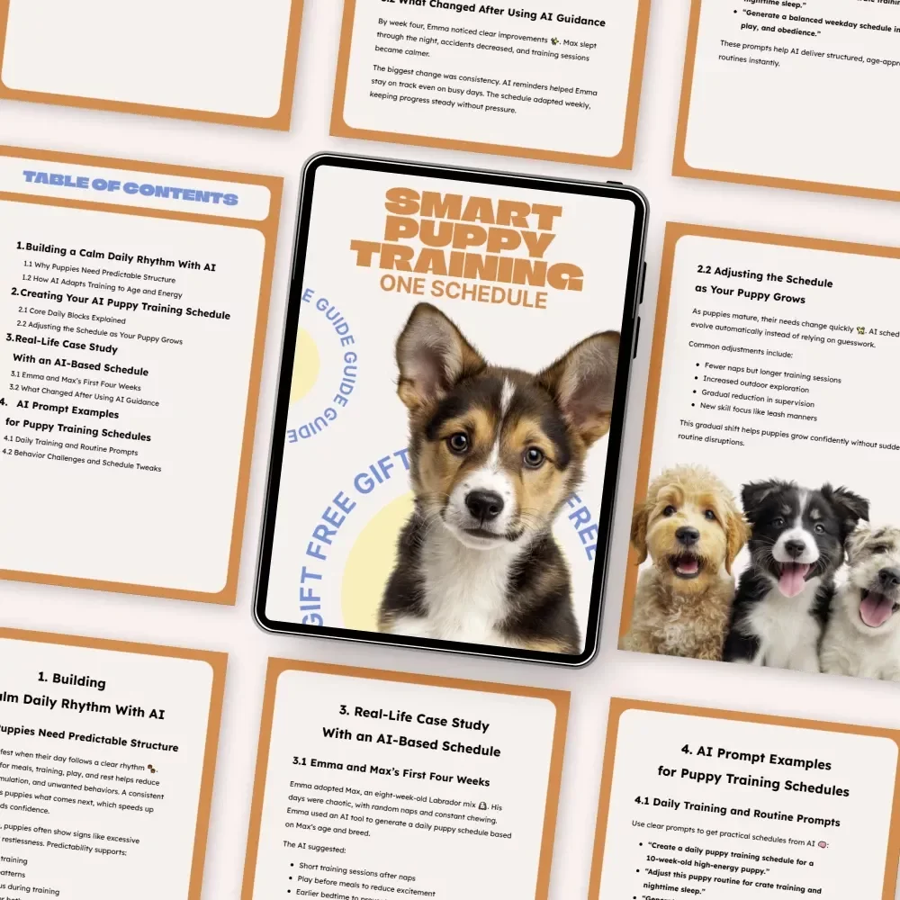 Smart Puppy Training, One Schedule – AI Puppy Training Schedule Guide for Calm Routines, Better Behavior & Confident New Dog Owners