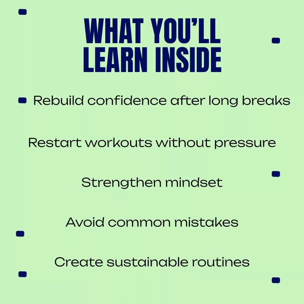 Back to Strong, Back to You – Fitness Confidence Reset Guide for Restarting Workouts After a Long Break | Digital Download eBook & Checklist