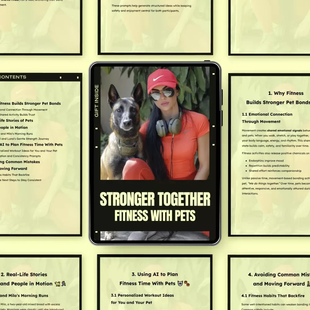 Stronger Together, Fitness With Pets – A Heartfelt Guide to Bonding Through Fitness With Pets, Daily Routines, Trust-Building Movement & AI-Powered Planning