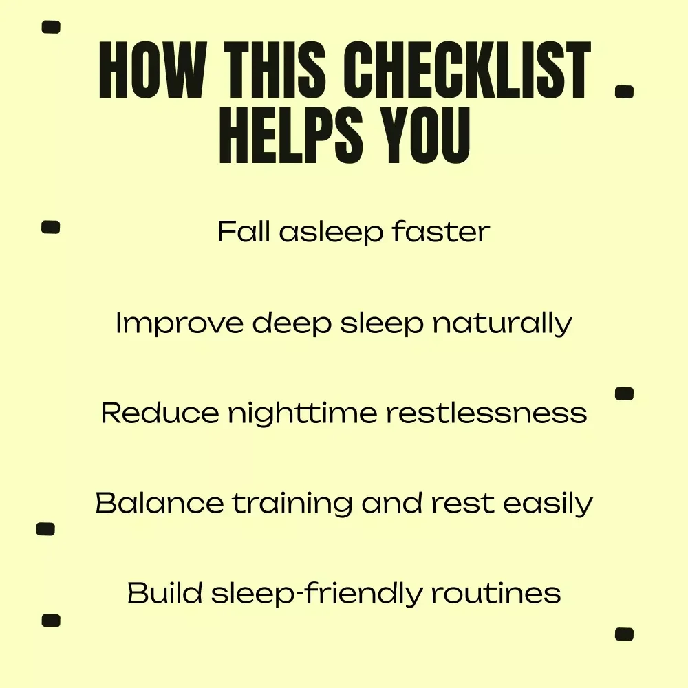 Sleep Better Through Sport – Sleep Optimization Guide, Exercise for Better Sleep eBook, Circadian Rhythm & Recovery Checklist