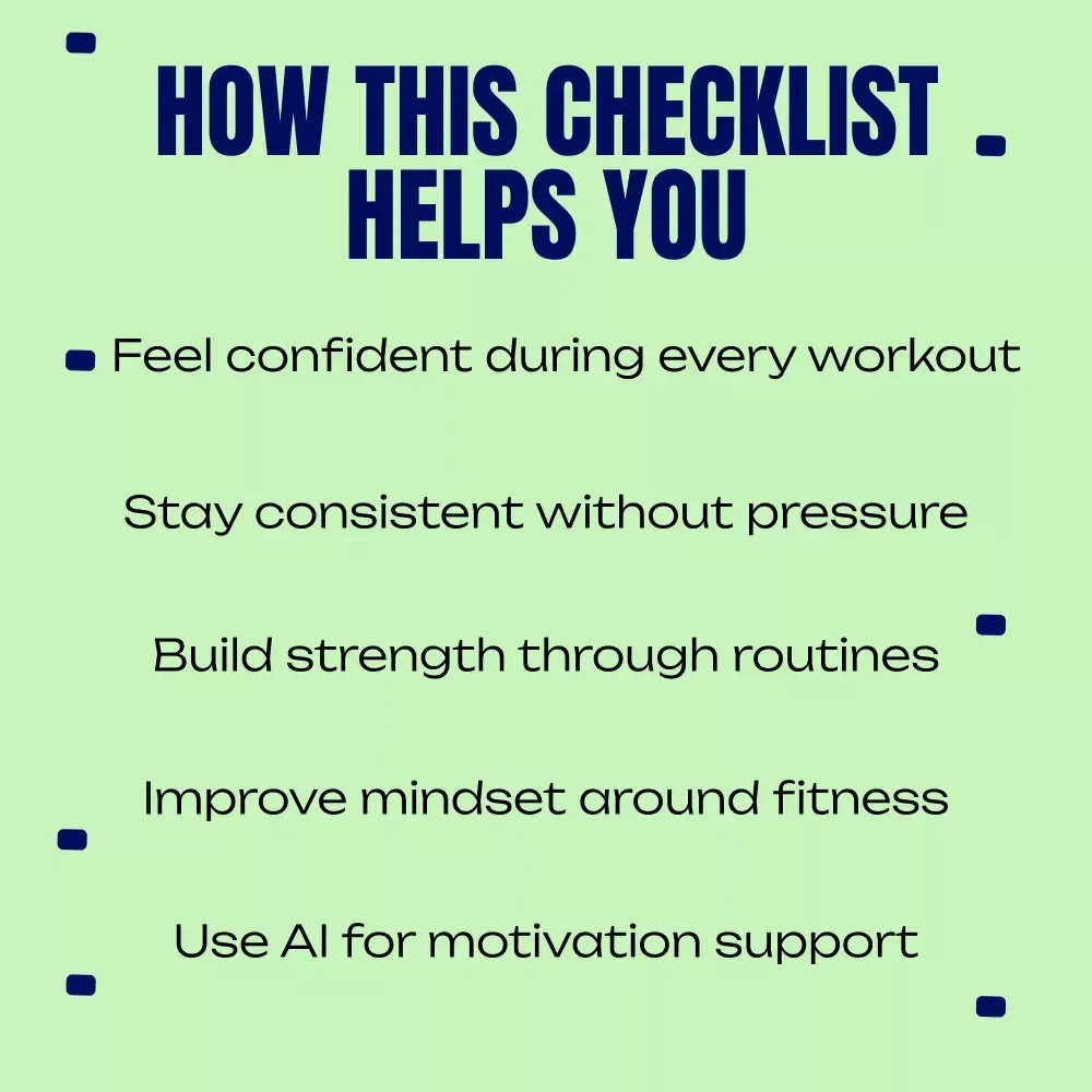 Stronger Every Rep – Fitness Confidence Guide, Workout Mindset Reset, No-Pressure Training Routine, AI Fitness Motivation Digital Download