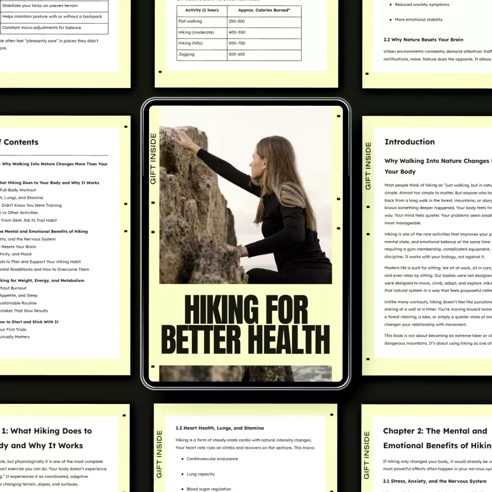 Hiking for Better Health – A Practical eBook on Hiking Health Benefits, Fitness, Mindset & Sustainable Outdoor Living