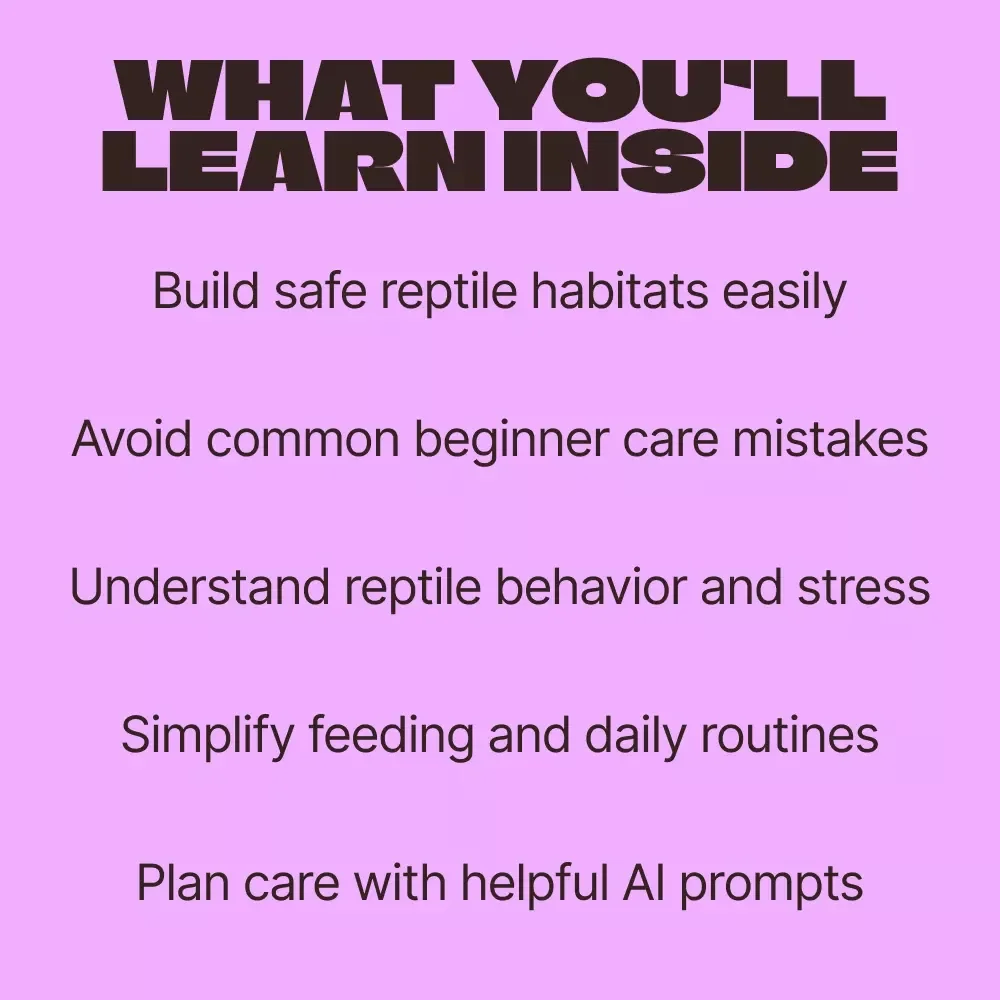 Cold-Blooded, Well-Cared | Reptile Care Beginner Guide for New Owners | Step-by-Step Habitat, Feeding & Daily Care Digital Guide