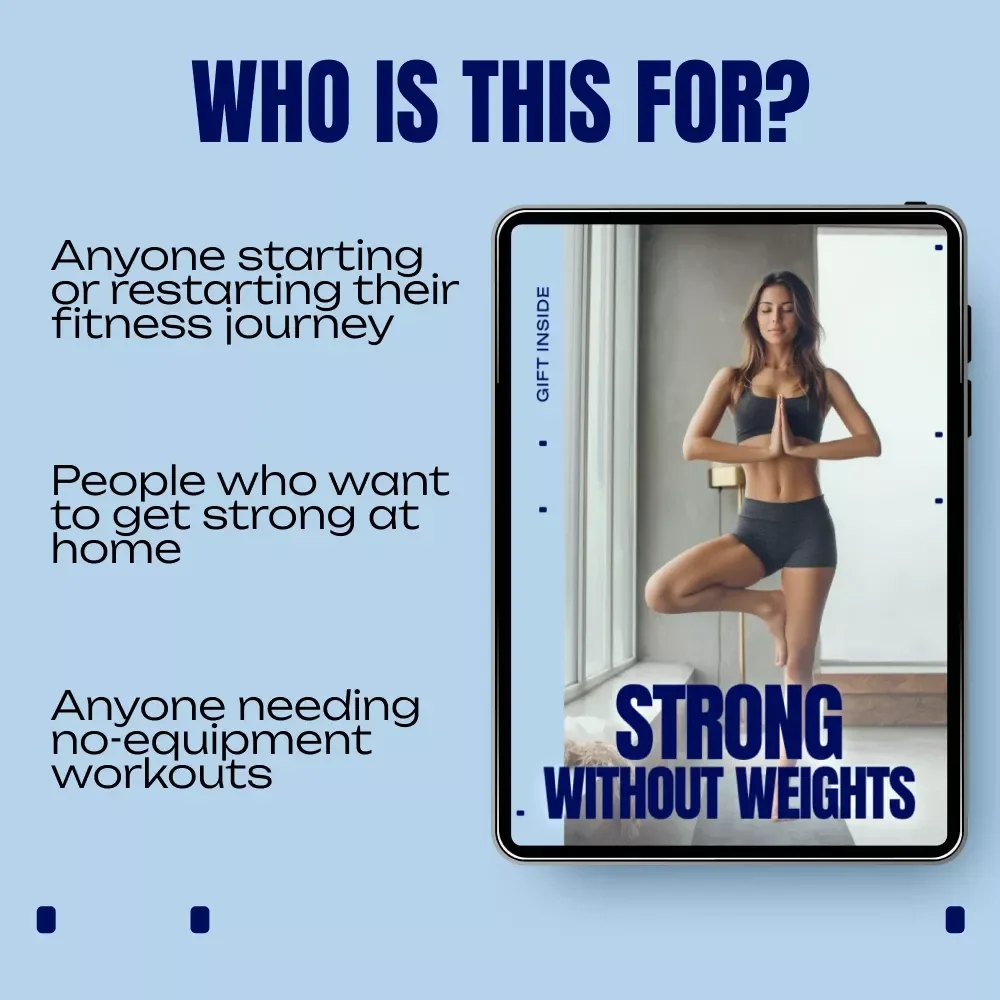 Strong Without Weights | Bodyweight Strength Training Guide, No Equipment Workout eBook, Build Muscle Anywhere, Home & Travel Fitness Digital Download