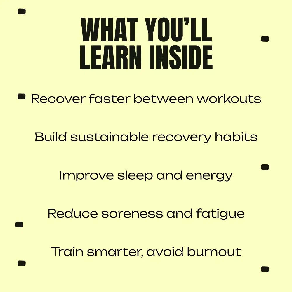 Recharge & Refuel: The Smart Athlete’s Guide to Recovery – Practical eBook on recovery basics after workouts, nutrition, sleep, mobility & smart performance habits