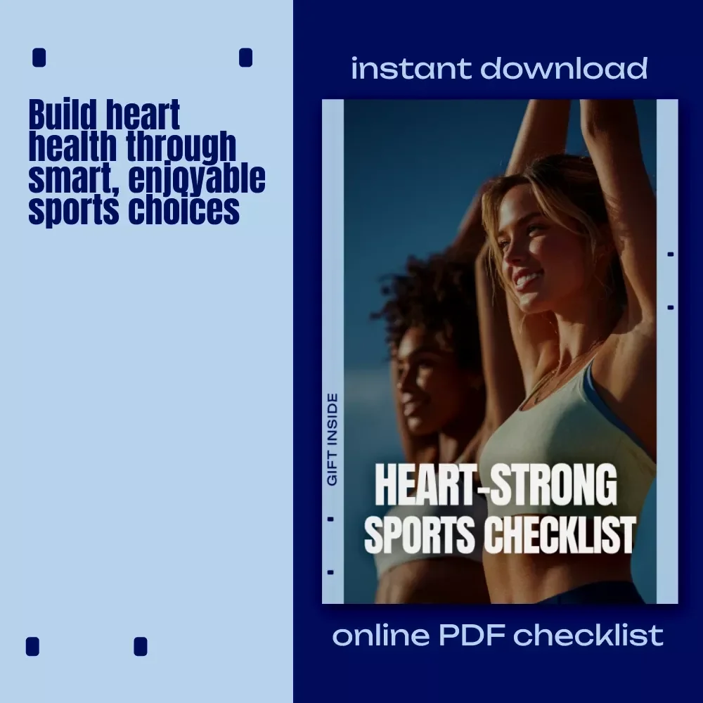 Heart-Strong Sports Checklist – Heart Health Sports Guide, Cardio Fitness Planner, Active Lifestyle eBook, Digital Download