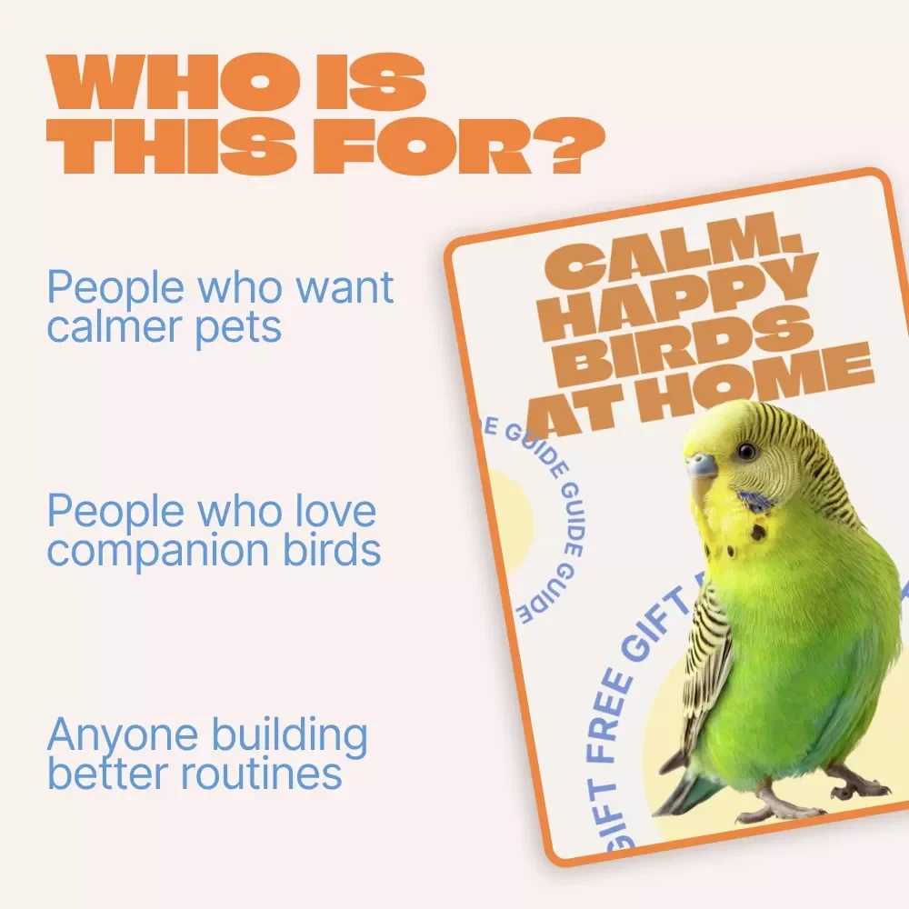 Calm, Happy Birds at Home – A Practical Guide to Bird Care at Home Basics, Behavior, Feeding & Stress-Free Living