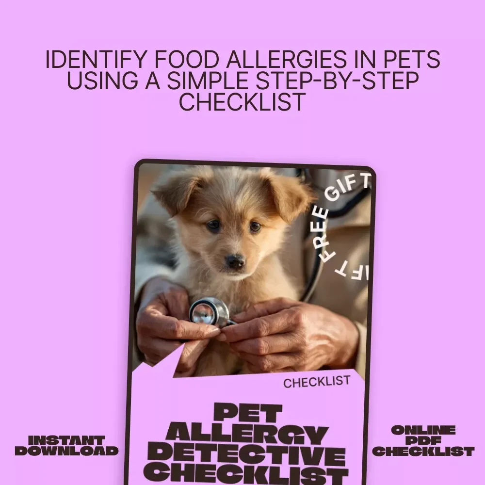 Pet Allergy Detective Checklist – Easy Food Allergies in Pets Signs Tracker, Printable Pet Health Guide for Dogs & Cats, Symptom Log, Vet-Ready Checklist