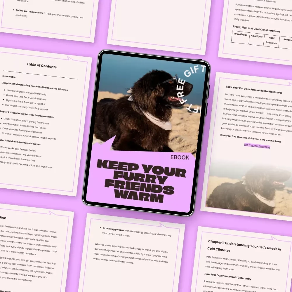 Keep Your Furry Friends Warm – Winter Pet Care eBook | Smart Pet Gear for Cold Climates Guide