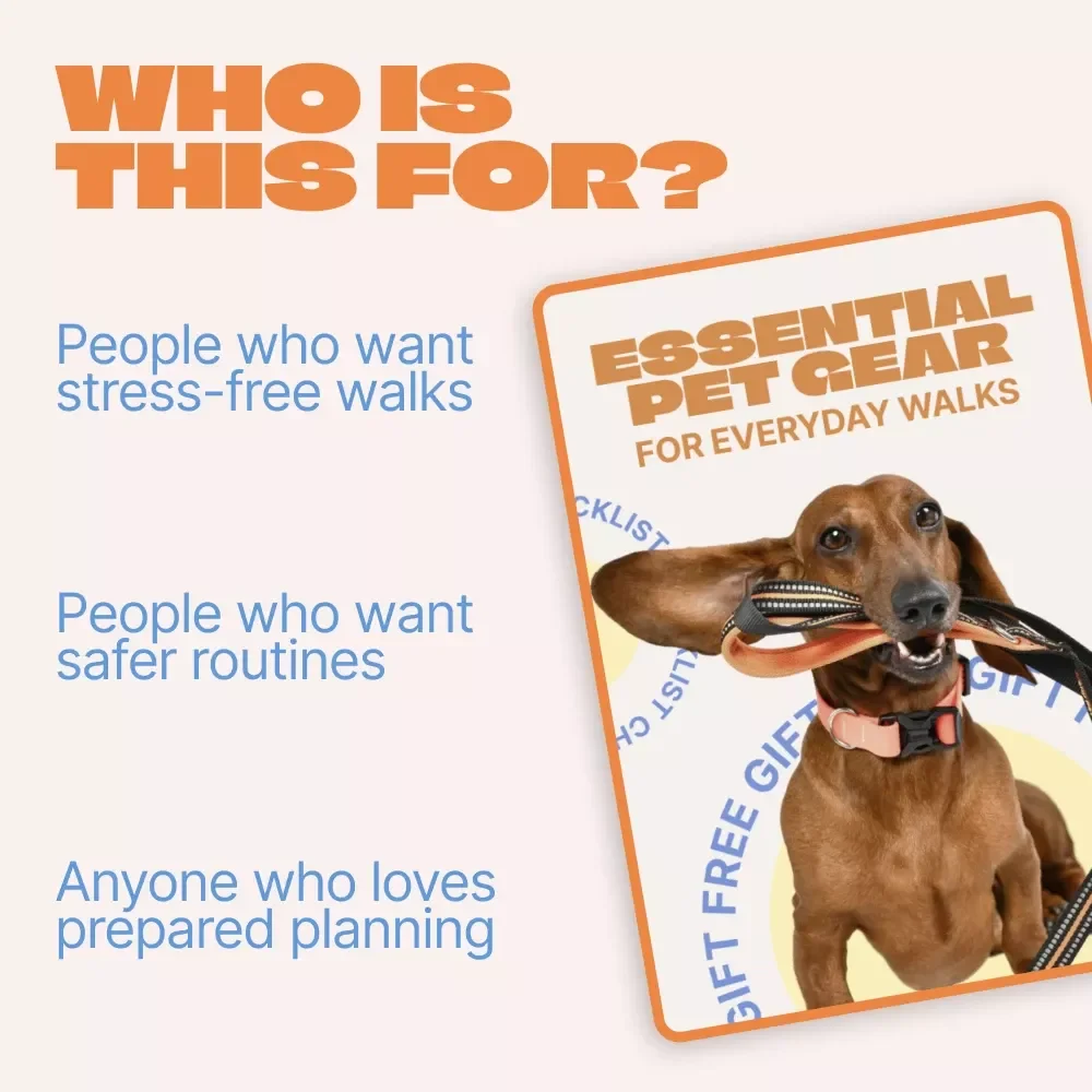 Essential Pet Gear for Everyday Walks | Printable Checklist for Stress-Free Daily Dog Walks | Pet Gear for Everyday Walks Guide