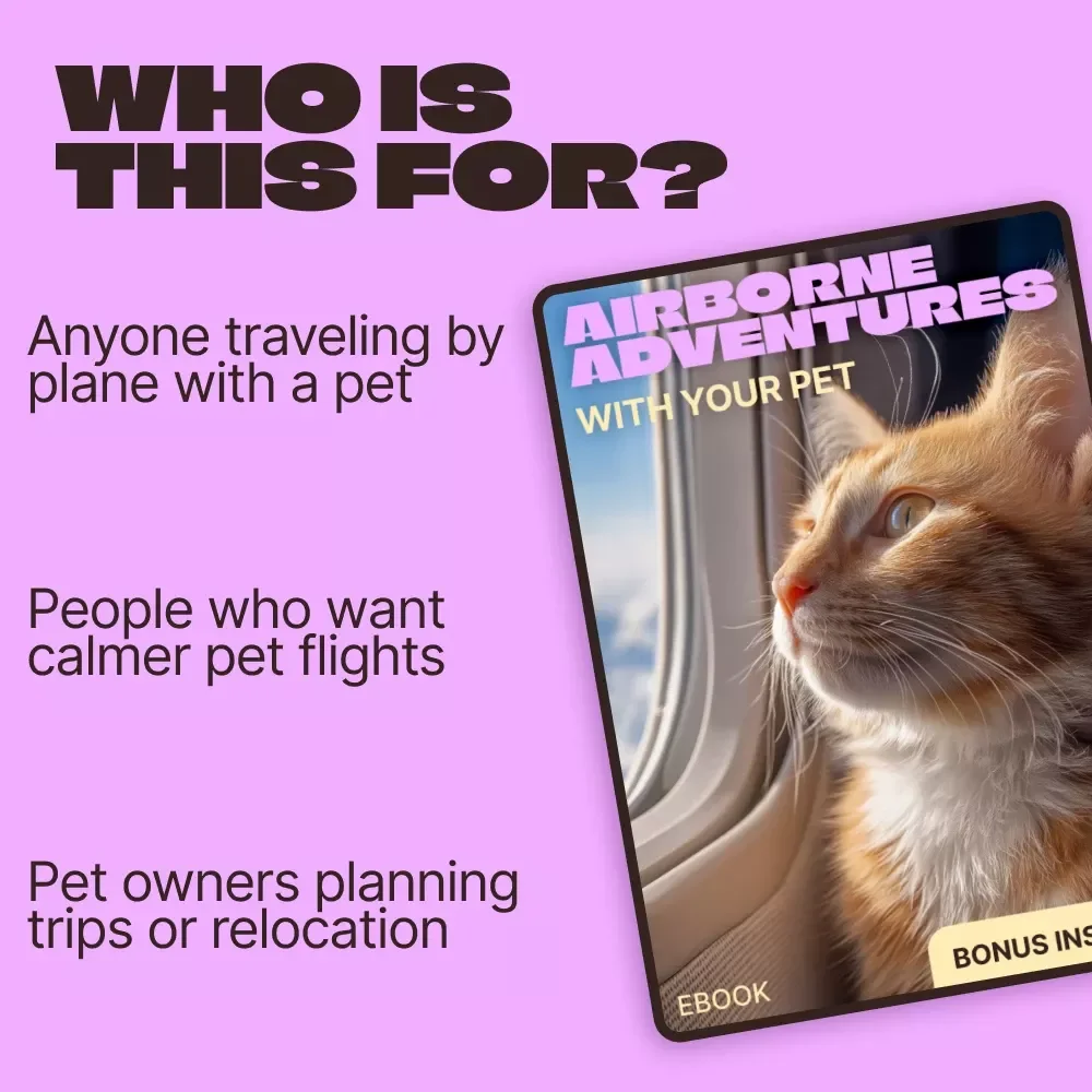 Airborne Adventures with Your Pet | Ultimate Pet Air Travel Guide, Flying with Pets eBook, Stress-Free Airline Travel Checklist