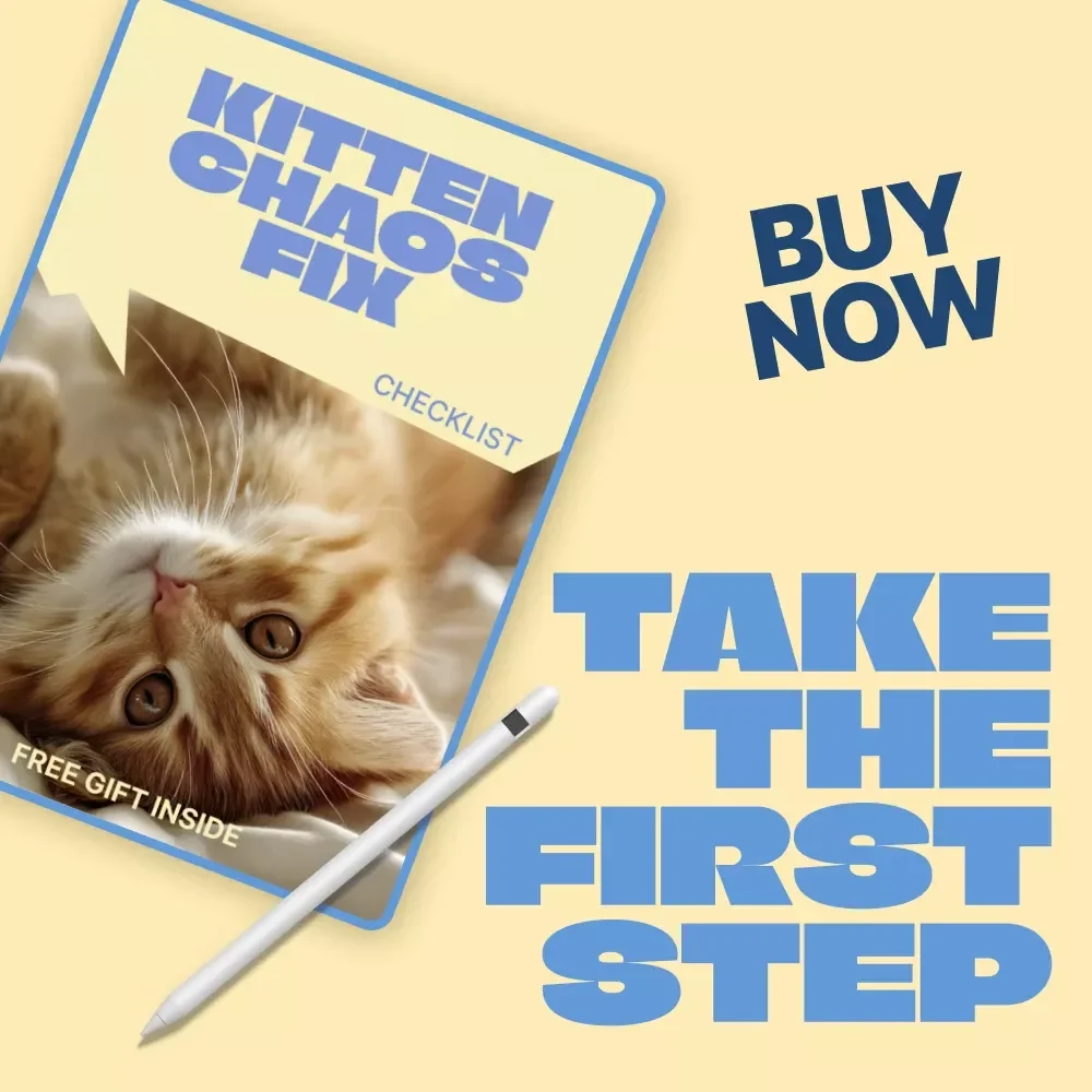 Kitten Chaos Fix | Checklist for common kitten behavior problems | Instant Digital Download for New Cat Parents
