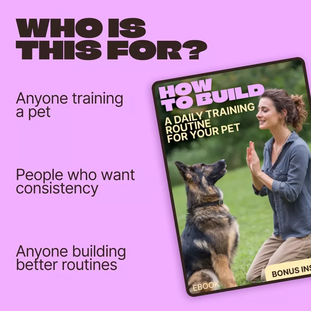 How to Build a Daily Training Routine for Your Pet | Practical eBook Guide on how to build daily training routine | Simple, Consistent, Stress-Free Pet Training