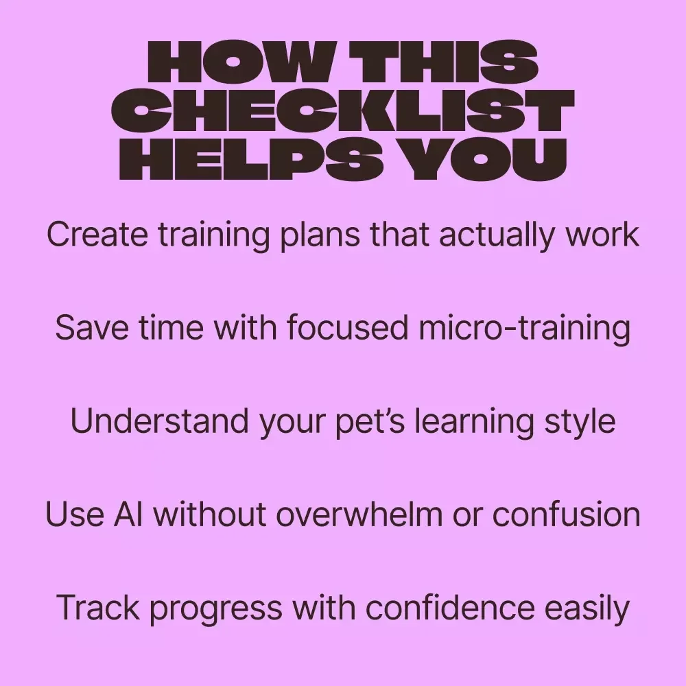 AI-Powered Personalized Pet Education Checklist | Smart Training Planner for Modern Pet Parents | ai personalized pet education