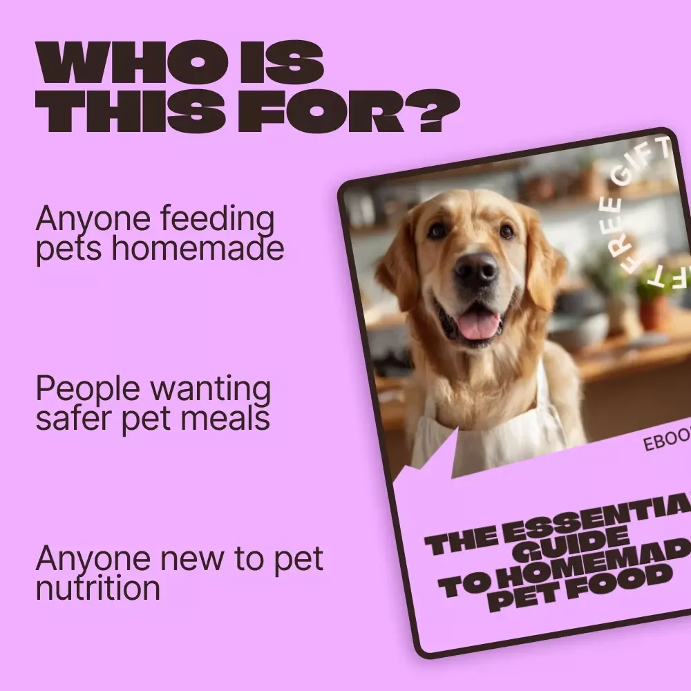 The Essential Guide to Homemade Pet Food – Complete eBook for Safe DIY Meals, Nutrition Balance & Homemade Pet Food Safety