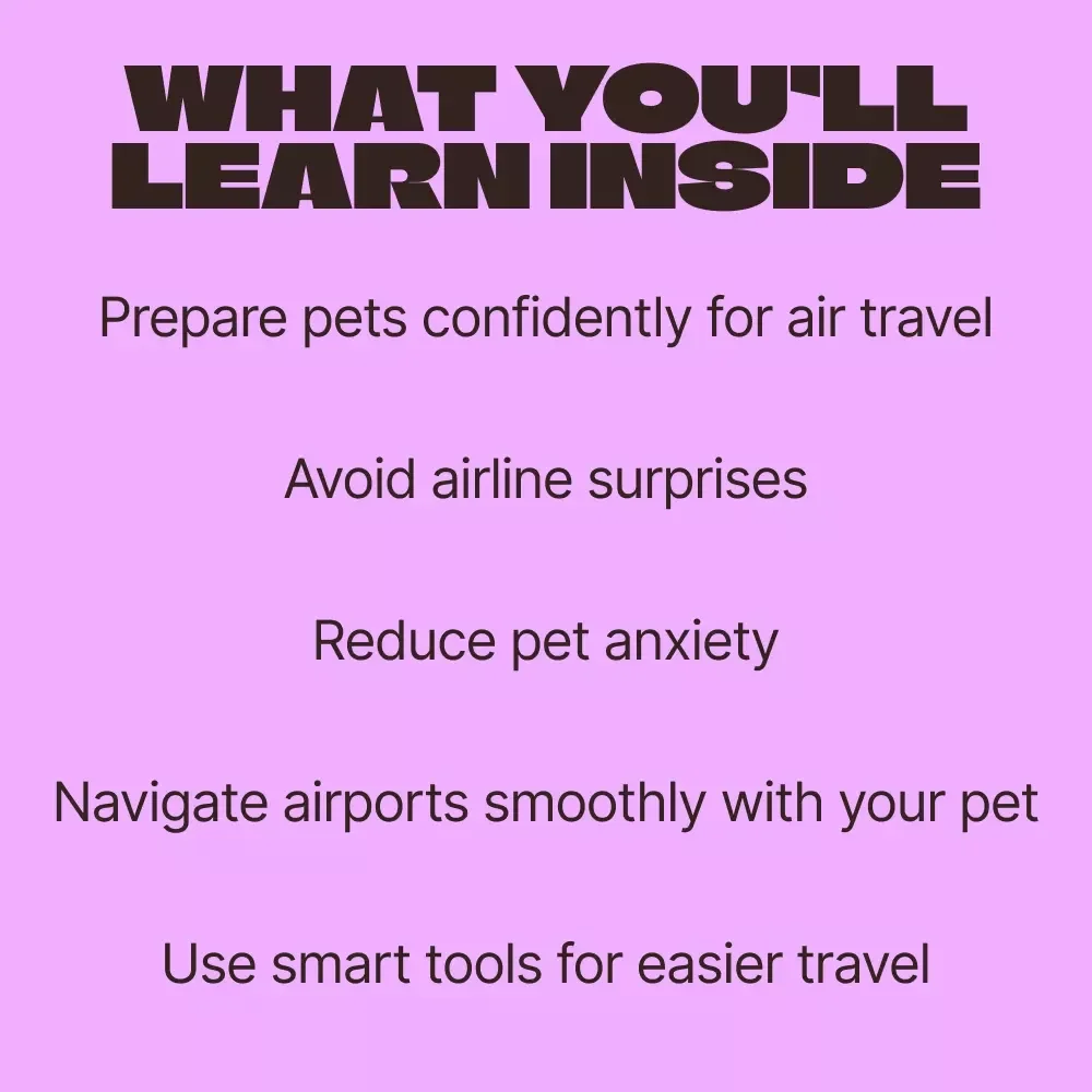 Airborne Adventures with Your Pet | Ultimate Pet Air Travel Guide, Flying with Pets eBook, Stress-Free Airline Travel Checklist