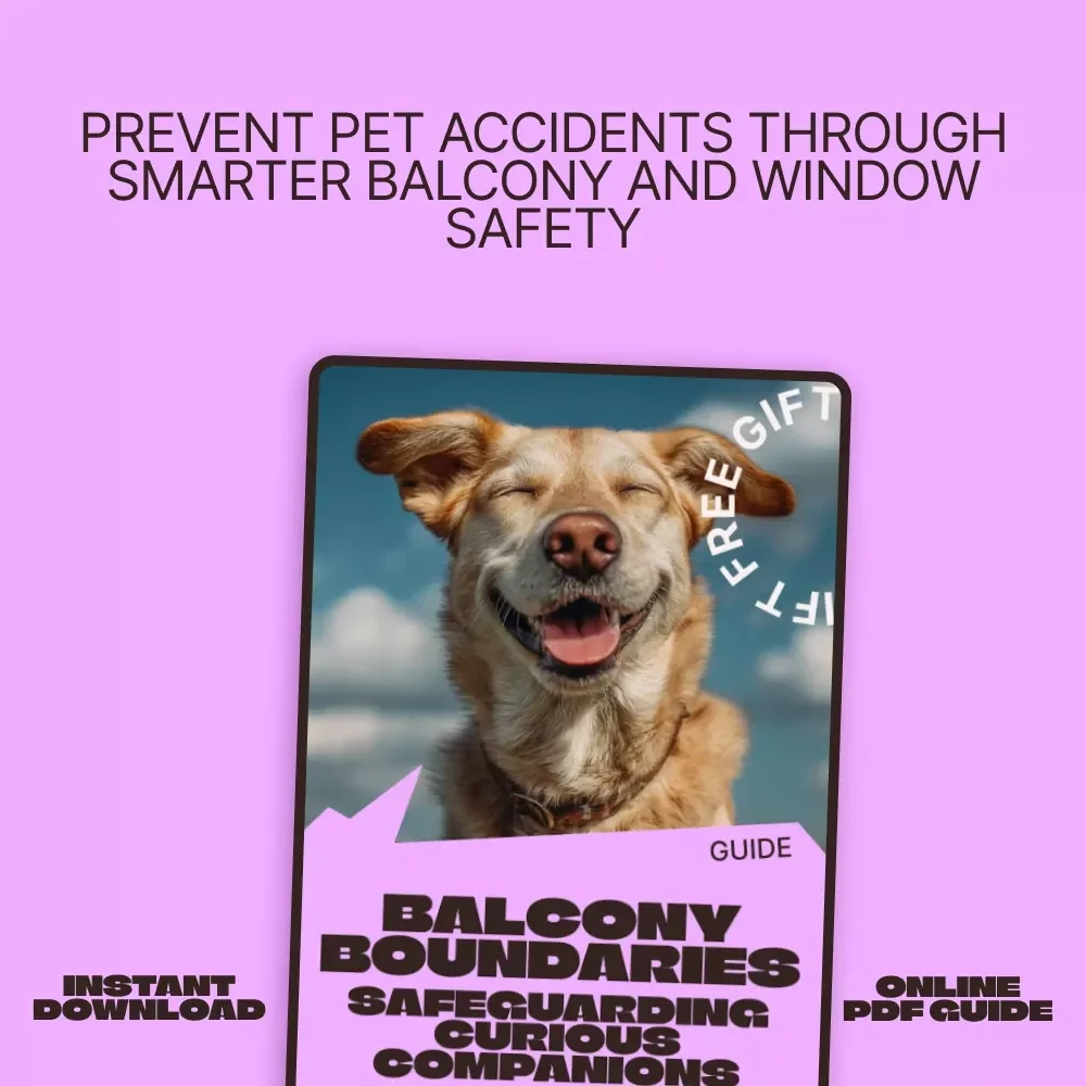 Balcony Boundaries: Safeguarding Curious Companions – Window and Balcony Safety Pets Guide for Apartment Living, Pet-Proofing Windows & Balconies, Digital Download