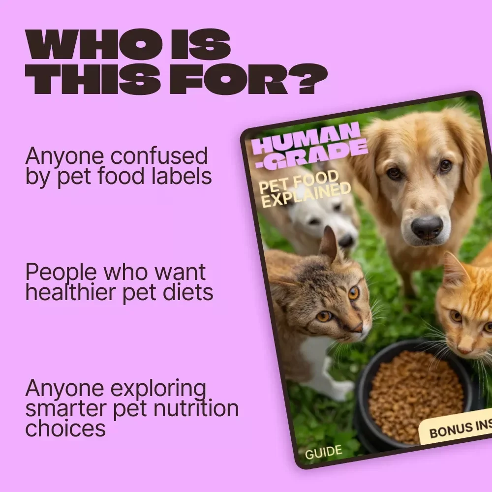 Human-Grade Pet Food Explained | Complete Guide to human grade pet food meaning for Healthier Dogs & Cats | Digital Download