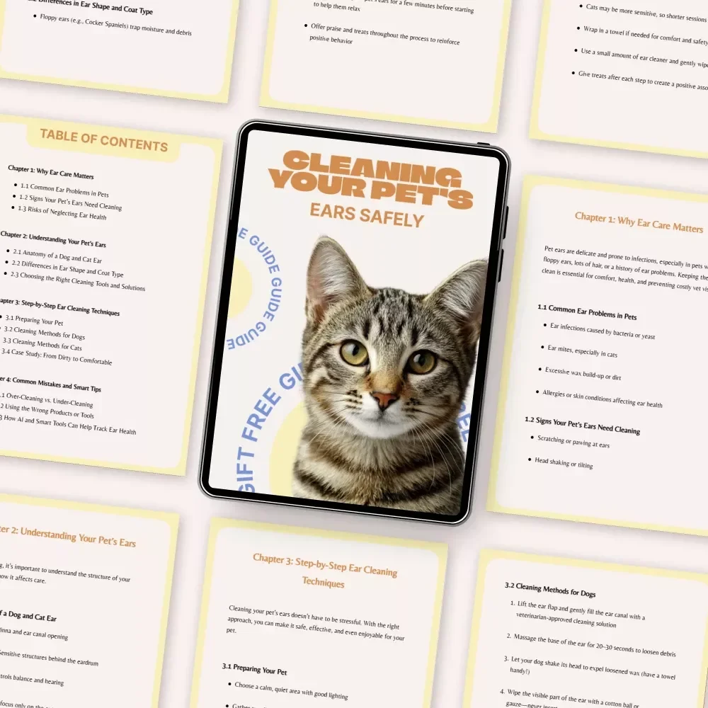 Cleaning Your Pet’s Ears Safely – Easy Step-by-Step Guide to Ear Cleaning for Pets, Dogs & Cats