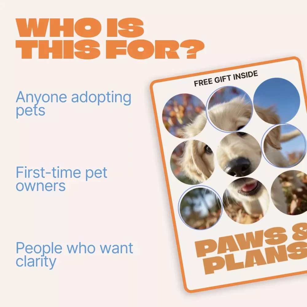 Paws & Plans – Pet Adoption Checklist for Families | Easy Family Readiness & Budget Planning Digital Checklist