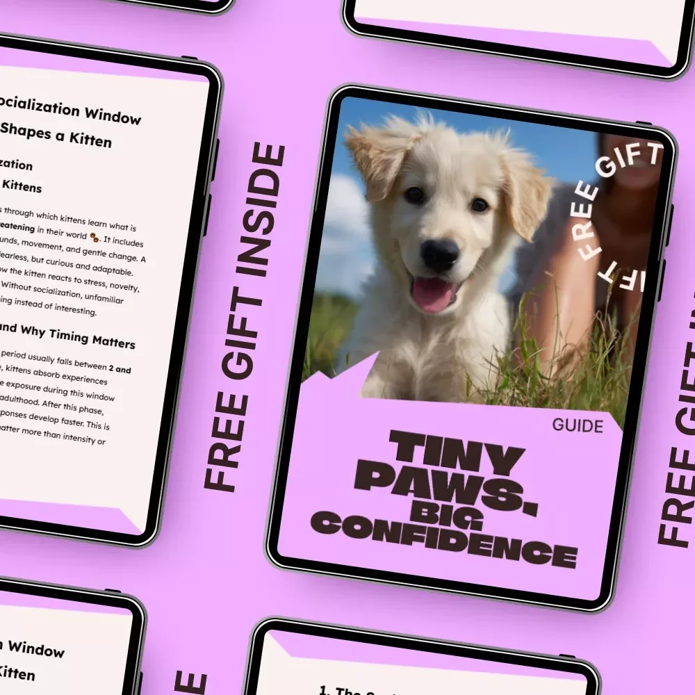 Tiny Paws, Big Confidence – A Practical Guide to Kitten Socialization Tips for Calm, Confident Cats | Digital Download