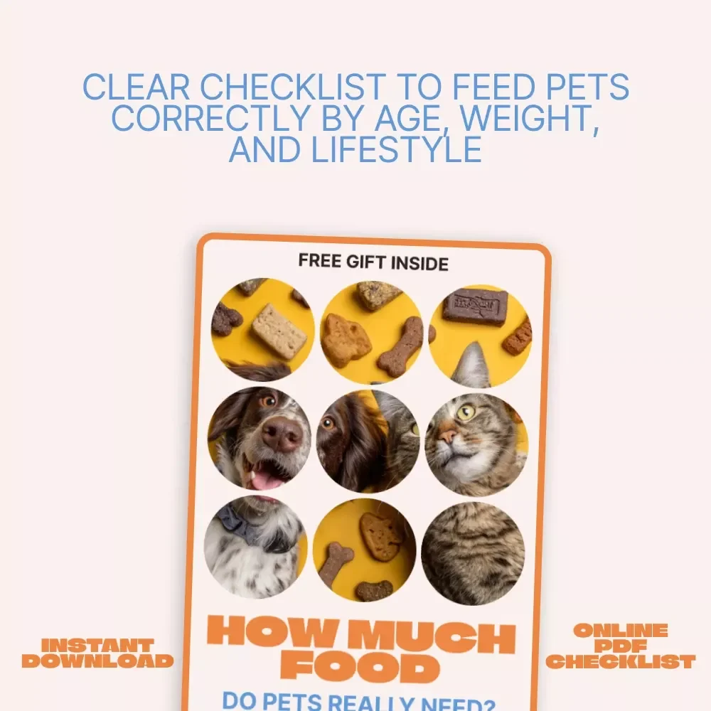How Much Food Do Pets Really Need – Easy Feeding Checklist for Dogs & Cats, Portion Control Guide, Pet Meal Planning Download